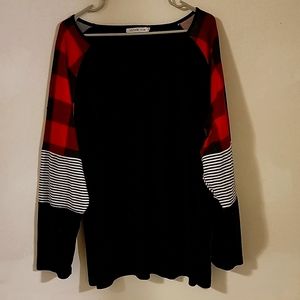 Buffalo Plaid, black and stripes shirt
